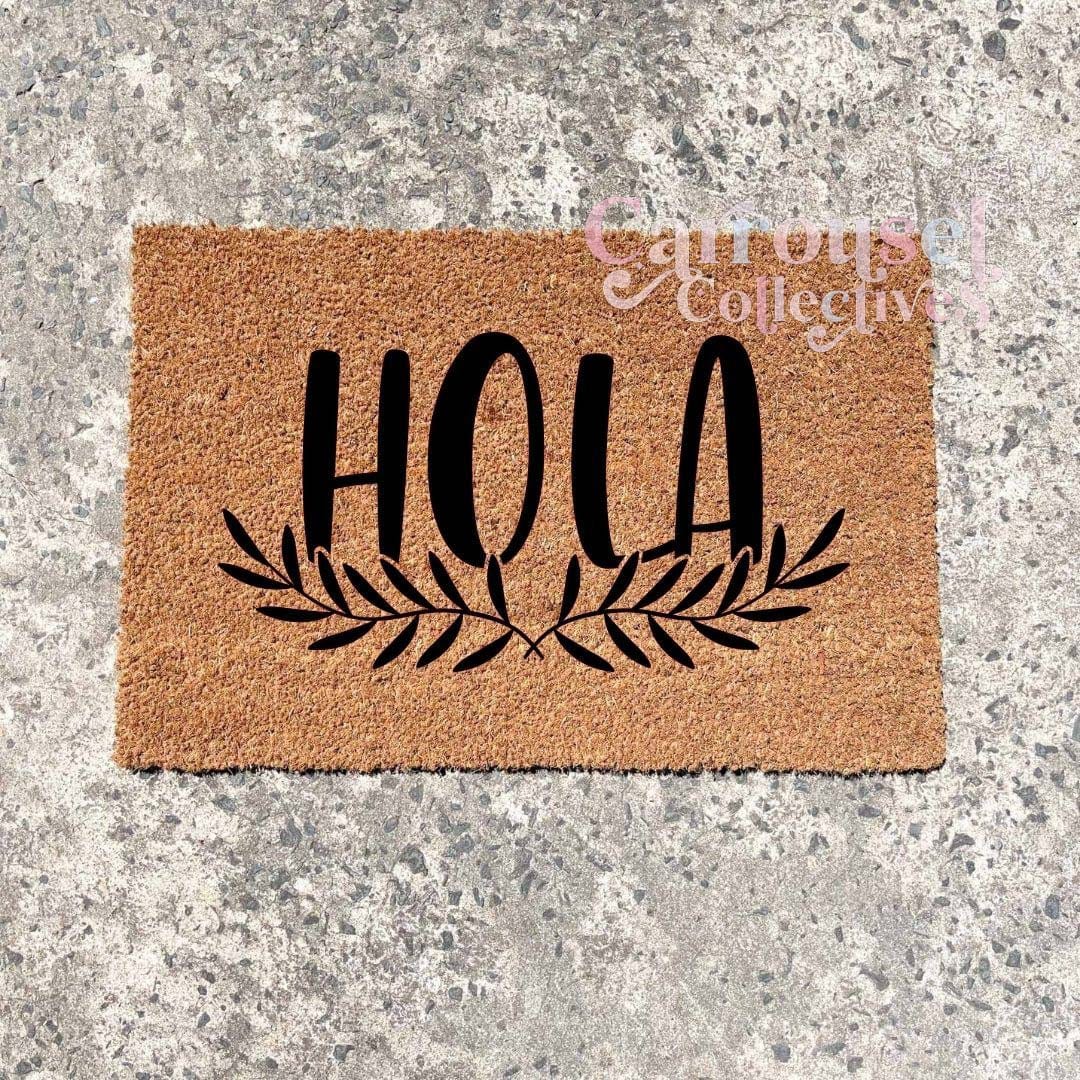 Hola doormat, custom doormat, personalised doormat, door mat