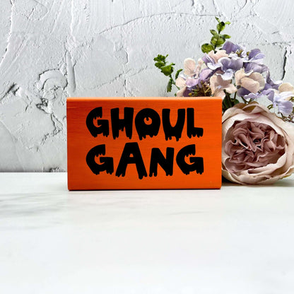 Ghoul gang Sign, Halloween Wood Sign, Halloween Home Decor, Spooky Decor