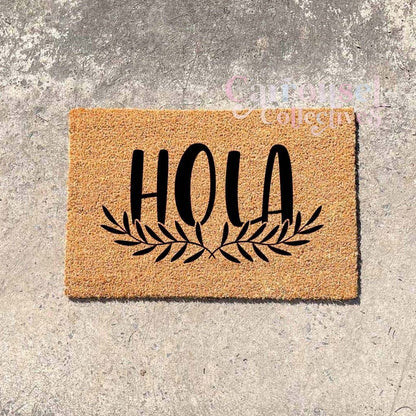 Hola doormat, custom doormat, personalised doormat, door mat