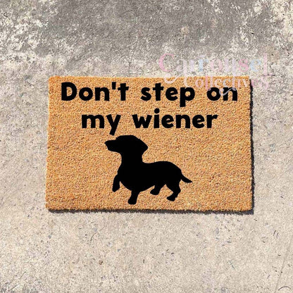 Don't step on my Wiener doormat, custom doormat, personalised doormat, door mat