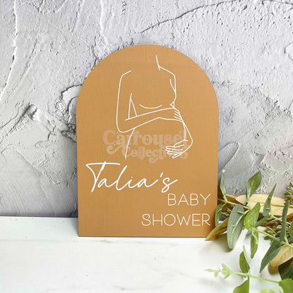 Personalised baby shower acrylic sign, Pregnancy celebration sign