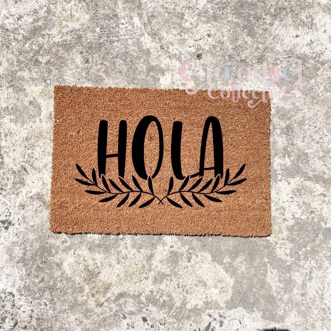 Hola doormat, custom doormat, personalised doormat, door mat