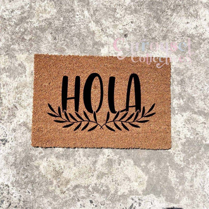 Hola doormat, custom doormat, personalised doormat, door mat