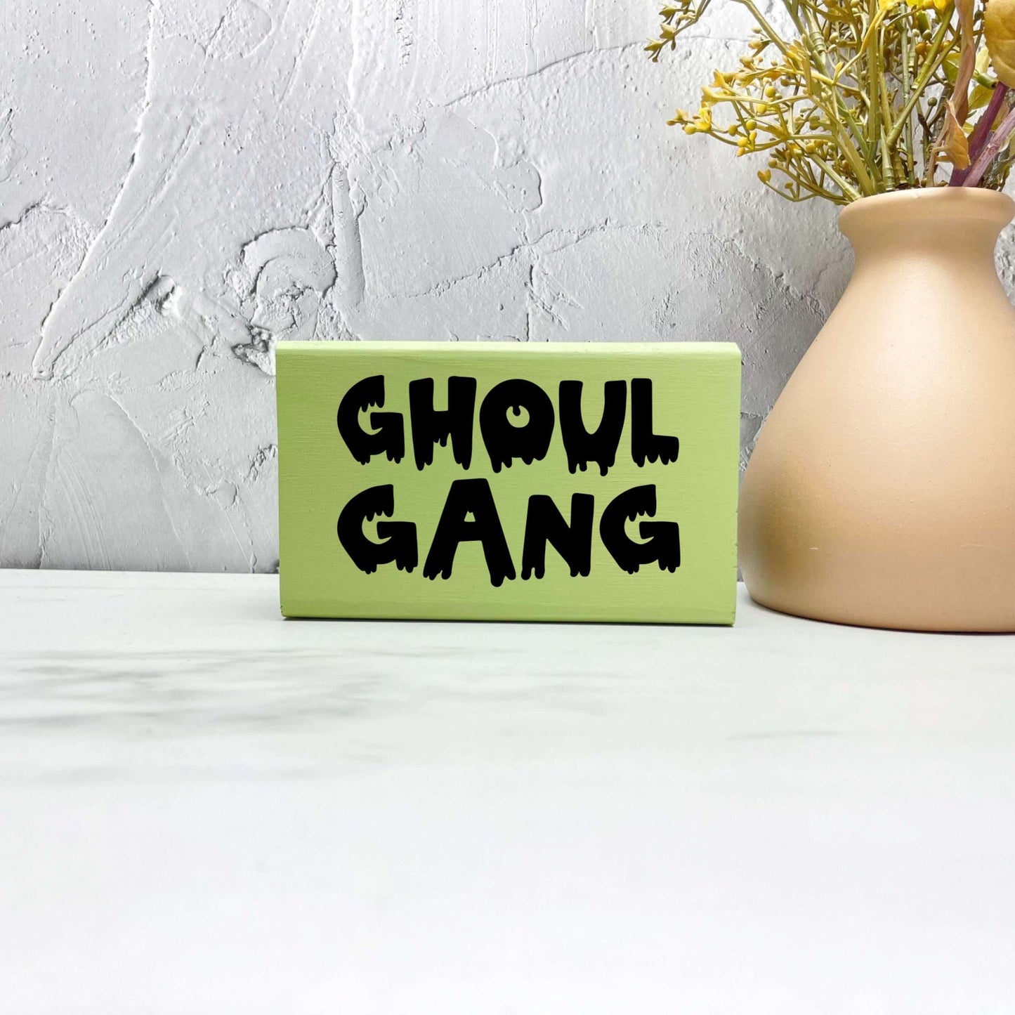 Ghoul gang Sign, Halloween Wood Sign, Halloween Home Decor, Spooky Decor