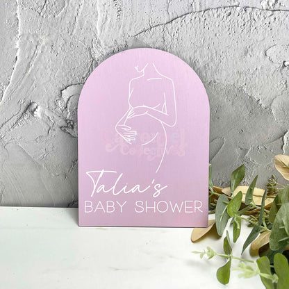 Personalised baby shower acrylic sign, Pregnancy celebration sign