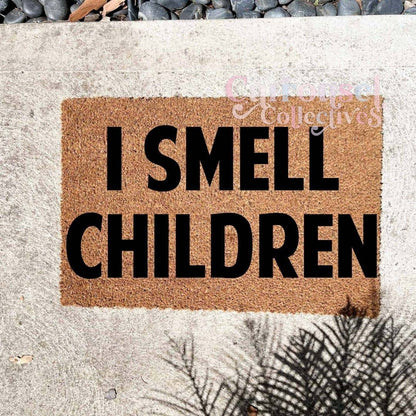 I smell children doormat, Halloween Doormat, Spooky Doormat, Creepy Doormat