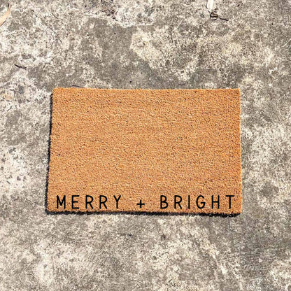 Merry and Bright doormat, Christmas doormat, Seasonal Doormat, Holidays Doormat