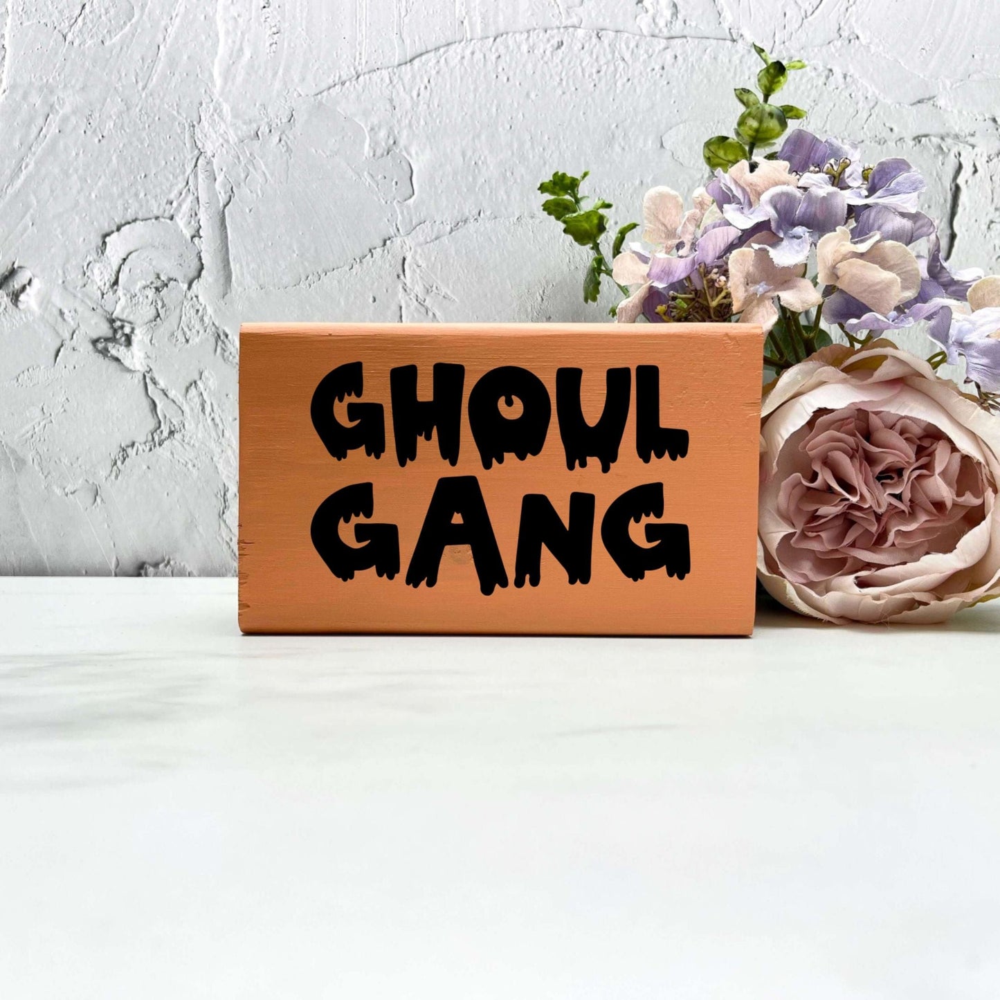 Ghoul gang Sign, Halloween Wood Sign, Halloween Home Decor, Spooky Decor