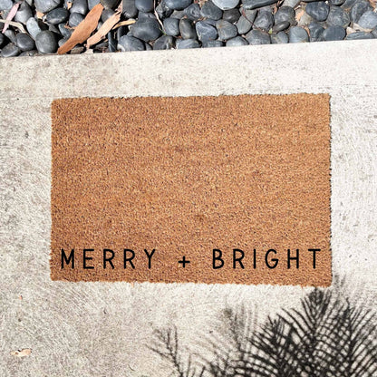 Merry and Bright doormat, Christmas doormat, Seasonal Doormat, Holidays Doormat