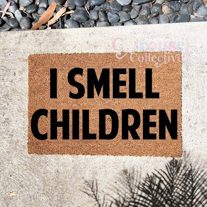 I smell children doormat, Halloween Doormat, Spooky Doormat, Creepy Doormat