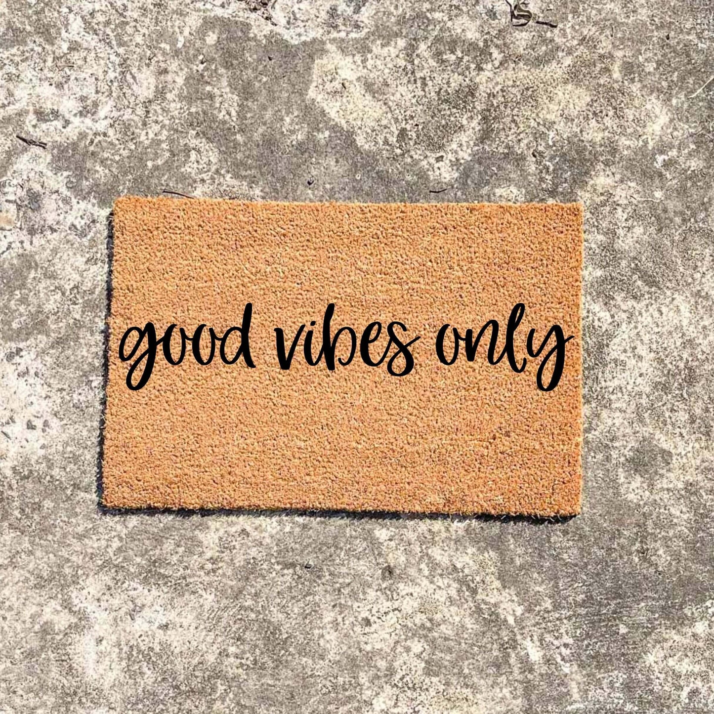 Good Vibes Only doormat, custom doormat, personalised doormat, door mat