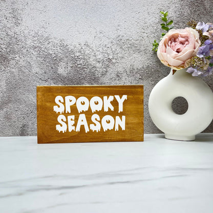 Spooky season wood Sign, Halloween Wood Sign, Halloween Home Decor, Spooky Decor