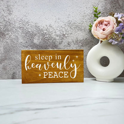 Sleep in heavenly peace sign, christmas wood signs, christmas decor, home decor