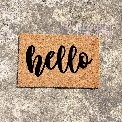 Hello doormat, custom doormat, personalised doormat, door mat