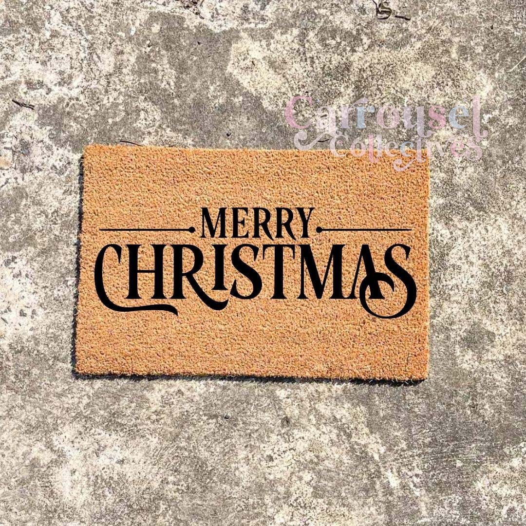 Merry Christmas doormat, custom doormat, personalised doormat