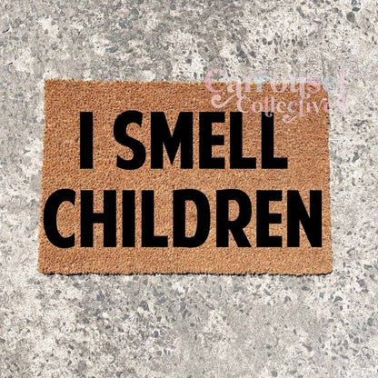 I smell children doormat, Halloween Doormat, Spooky Doormat, Creepy Doormat