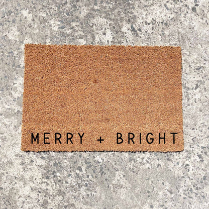 Merry and Bright doormat, Christmas doormat, Seasonal Doormat, Holidays Doormat