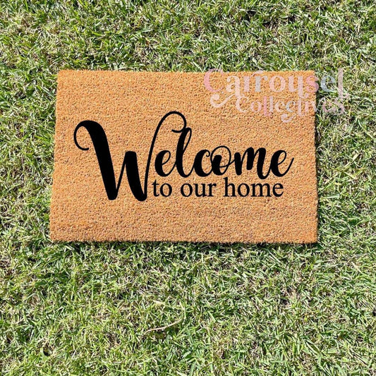 Welcome to our home doormat, custom doormat, personalised doormat, door mat