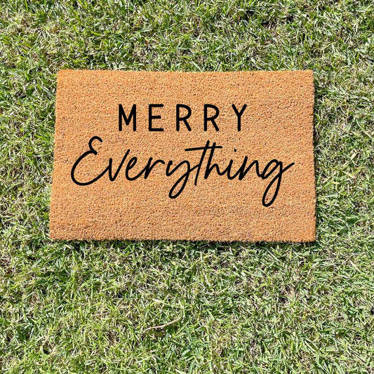 Merry everything doormat, Christmas doormat, Seasonal Doormat, Holidays Doormat