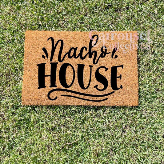 Nacho House doormat, custom doormat, personalised doormat, door mat