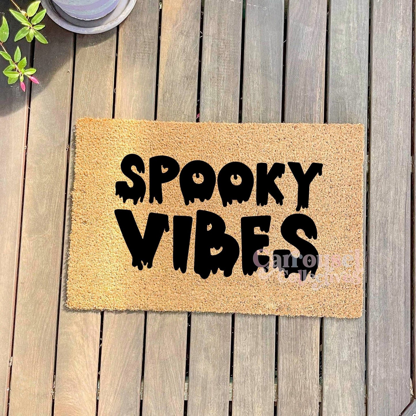 Spooky Vibes doormat, Halloween Doormat, Spooky Doormat, Creepy Doormat