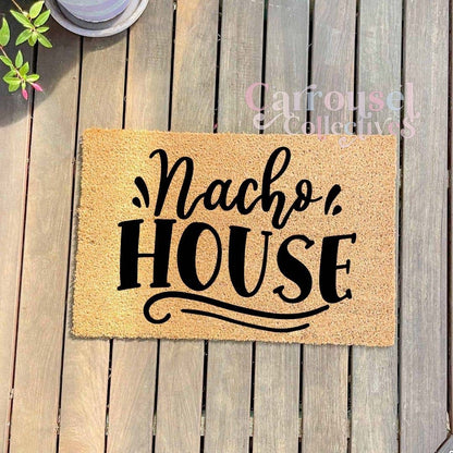 Nacho House doormat, custom doormat, personalised doormat, door mat