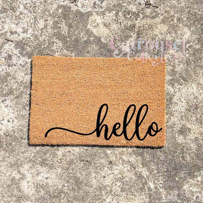 Hello doormat, custom doormat, personalised doormat, door mat