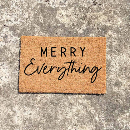 Merry everything doormat, Christmas doormat, Seasonal Doormat, Holidays Doormat