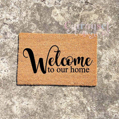 Welcome to our home doormat, custom doormat, personalised doormat, door mat