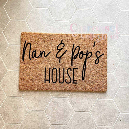 Nan and Pop's house doormat, custom doormat, personalised doormat, door mat