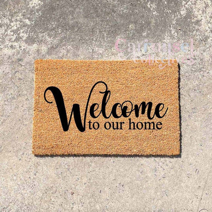 Welcome to our home doormat, custom doormat, personalised doormat, door mat