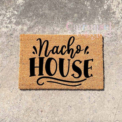 Nacho House doormat, custom doormat, personalised doormat, door mat