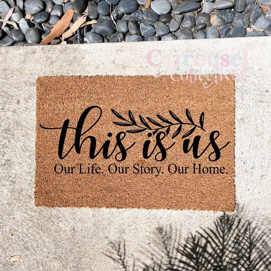 This is us doormat, custom doormat, personalised doormat, door mat