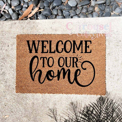 Welcome to our home doormat, custom doormat, personalised doormat, door mat