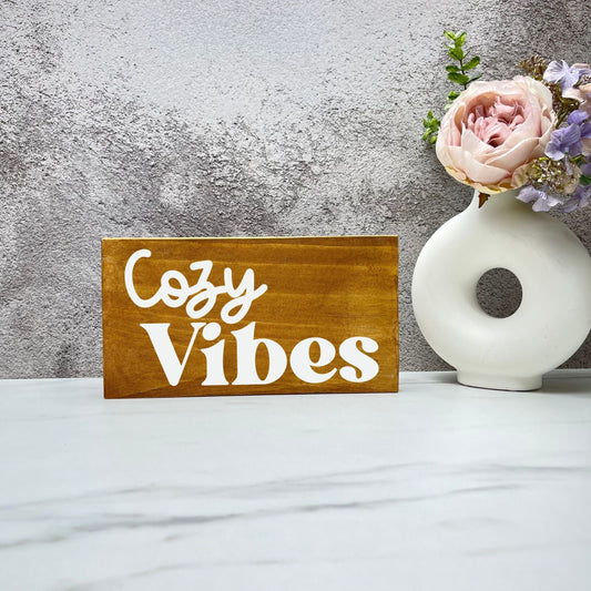 Cozy vibes sign, christmas wood signs, christmas decor, home decor