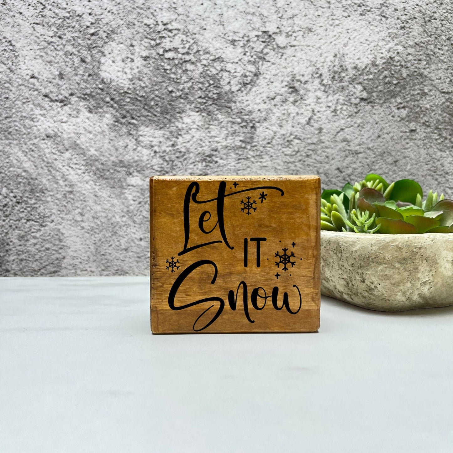 Let it snow sign, christmas wood signs, christmas decor, home decor