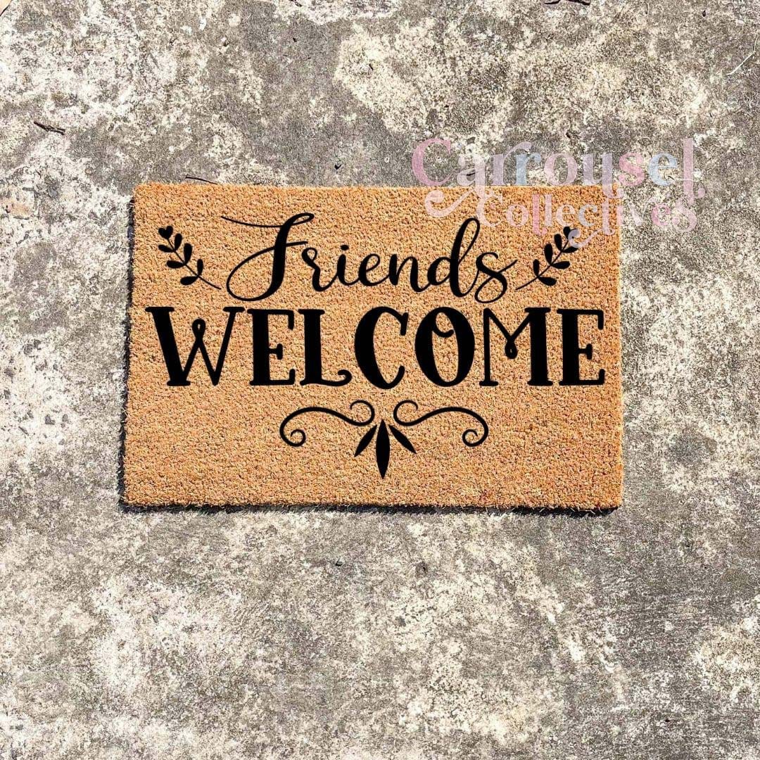 Friends Welcome doormat, custom doormat, personalised doormat, door mat
