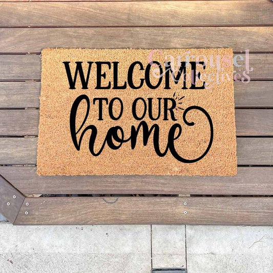 Welcome to our home doormat, custom doormat, personalised doormat, door mat