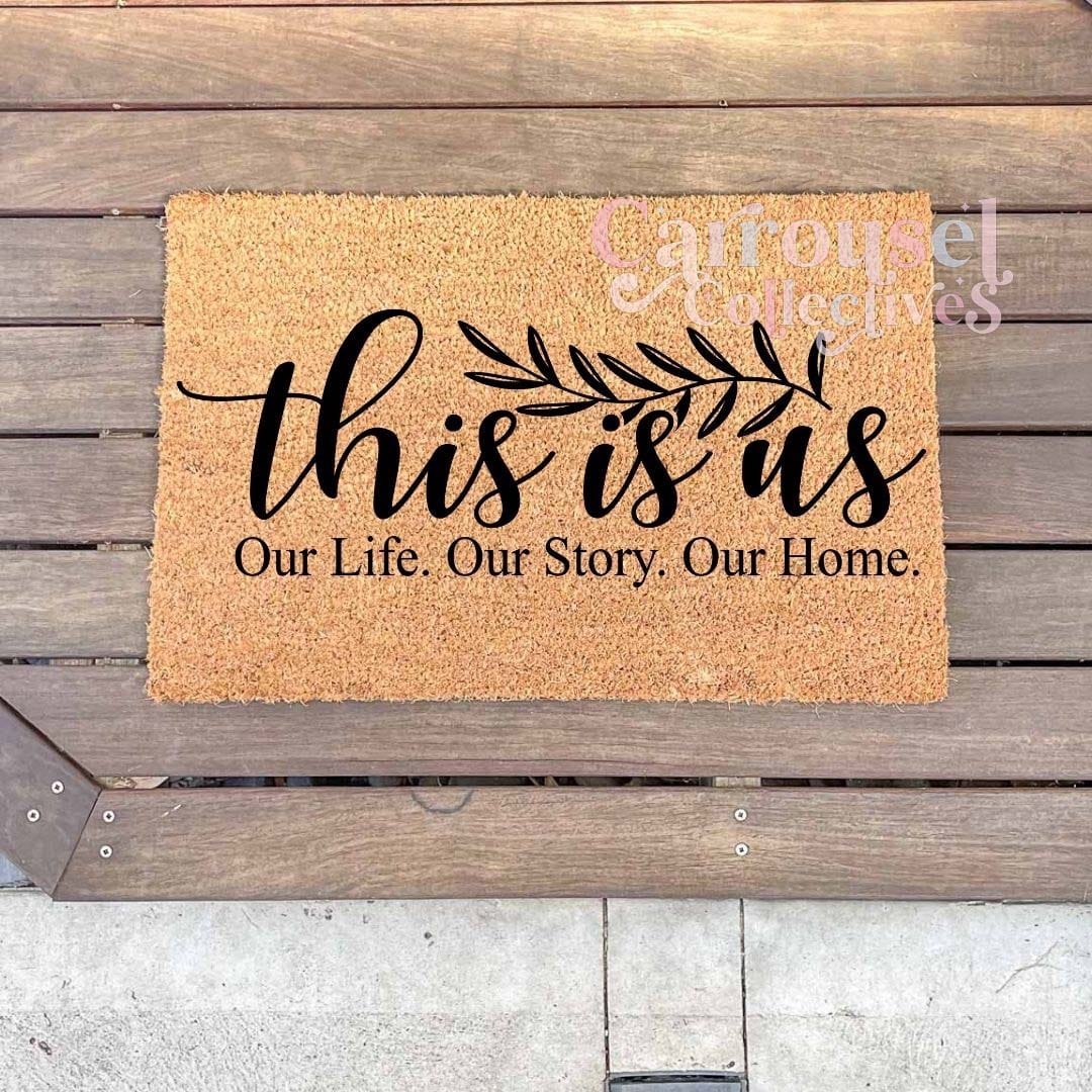 This is us doormat, custom doormat, personalised doormat, door mat