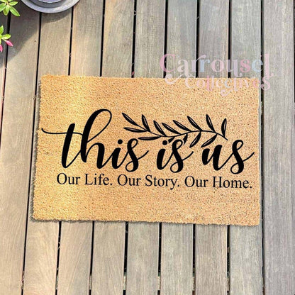 This is us doormat, custom doormat, personalised doormat, door mat