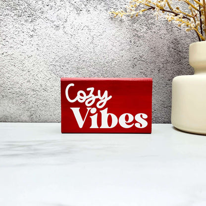 Cozy vibes sign, christmas wood signs, christmas decor, home decor