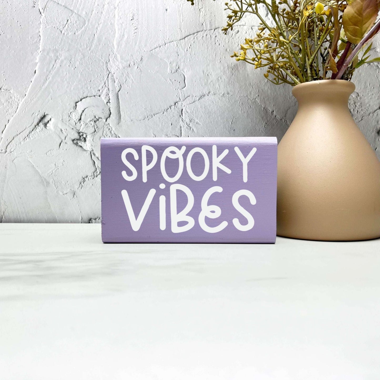 Spooky vibes Sign, Halloween Wood Sign, Halloween Home Decor, Spooky Decor