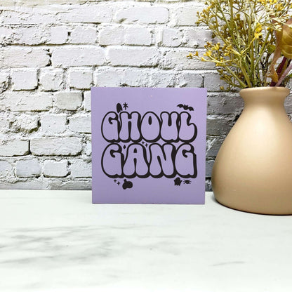 Ghoul Gang Wood Sign, Halloween Wood Sign, Halloween Home Decor, Spooky Decor