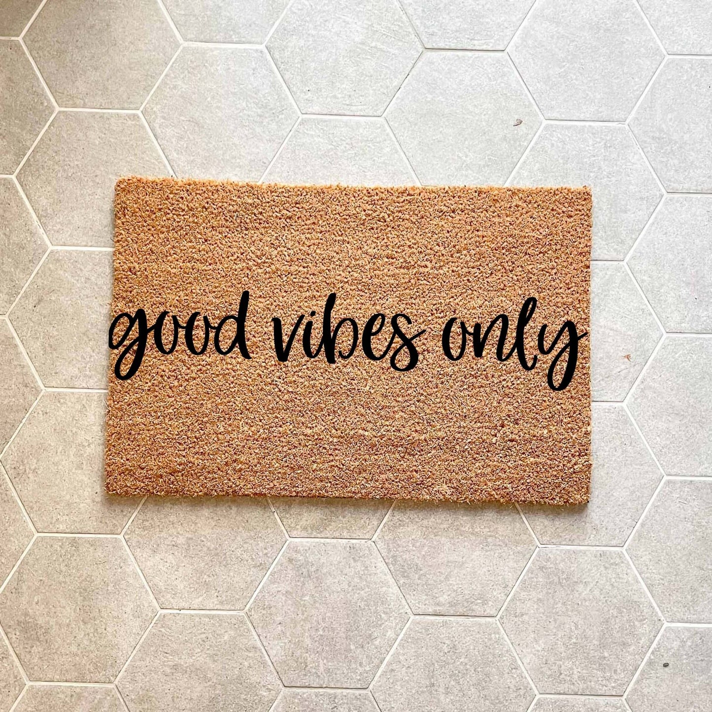 Good Vibes Only doormat, custom doormat, personalised doormat, door mat