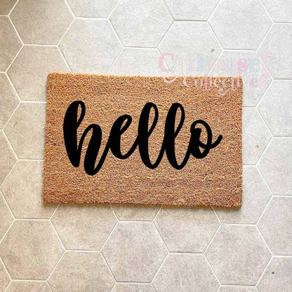 Hello doormat, custom doormat, personalised doormat, door mat