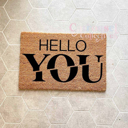 Hello You doormat, custom doormat, personalised doormat, door mat