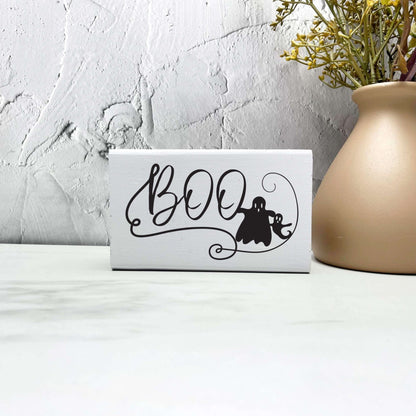 Boo Wood Sign, Halloween Wood Sign, Halloween Home Decor, Spooky Decor