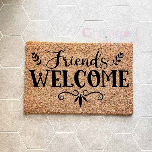 Friends Welcome doormat, custom doormat, personalised doormat, door mat