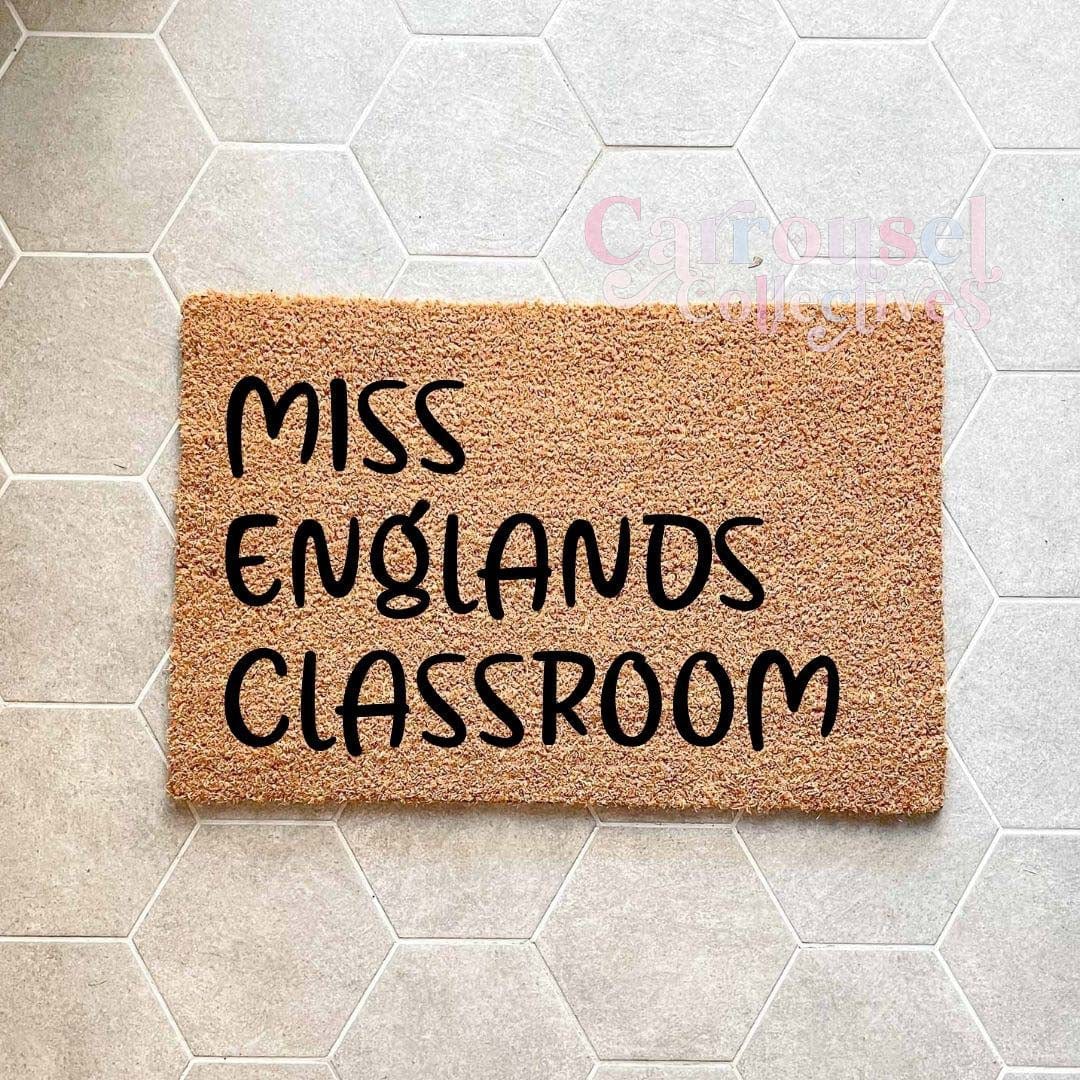 Custom teacher room doormat, custom doormat, personalised doormat
