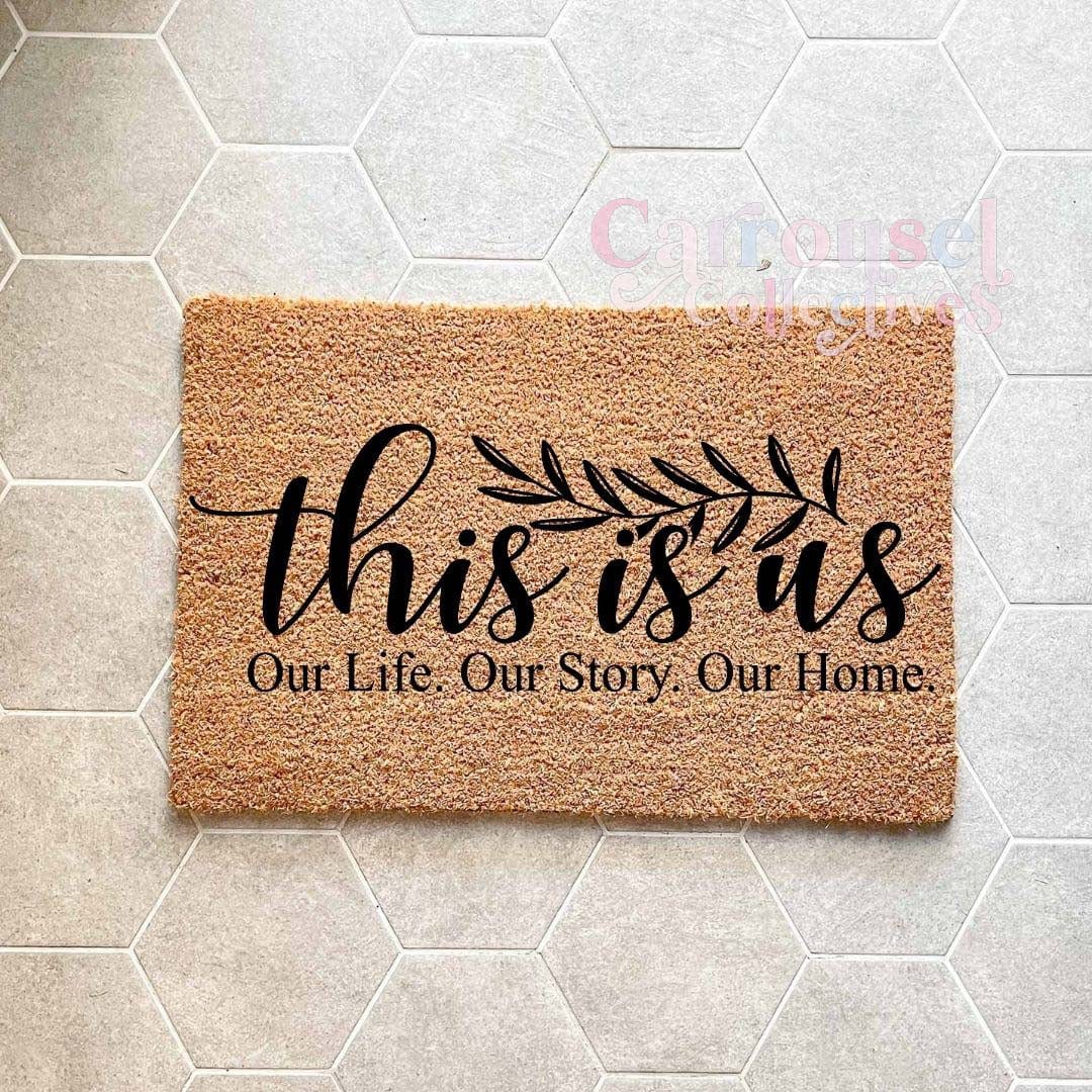 This is us doormat, custom doormat, personalised doormat, door mat